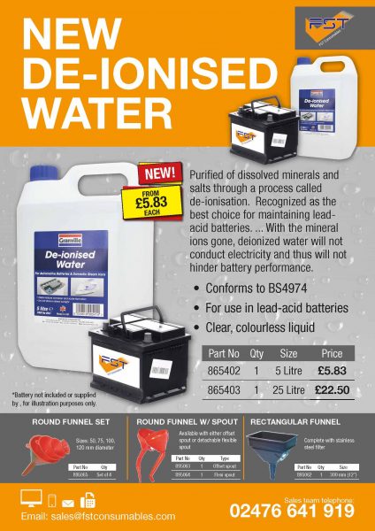 De-Ionised Water A4 Leaflet